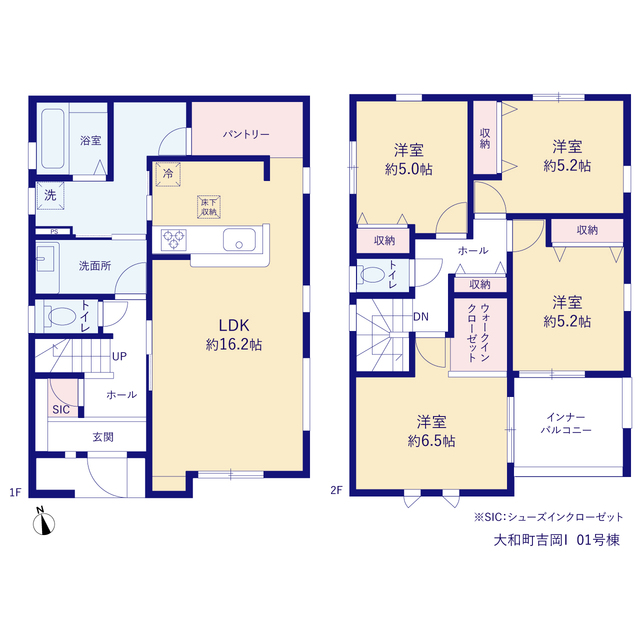 リーブルガーデン大和町吉岡Ⅰの見取り図