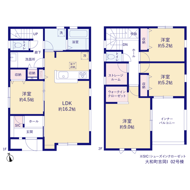 リーブルガーデン大和町吉岡Ⅰの見取り図