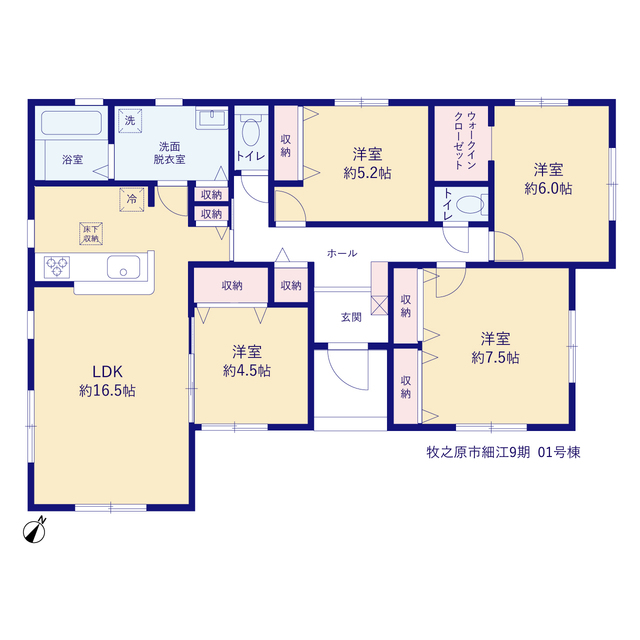 リーブルガーデン牧之原市細江9期の見取り図