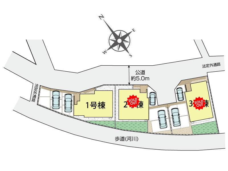 ブルーミングガーデン町田市小山町３棟の見取り図