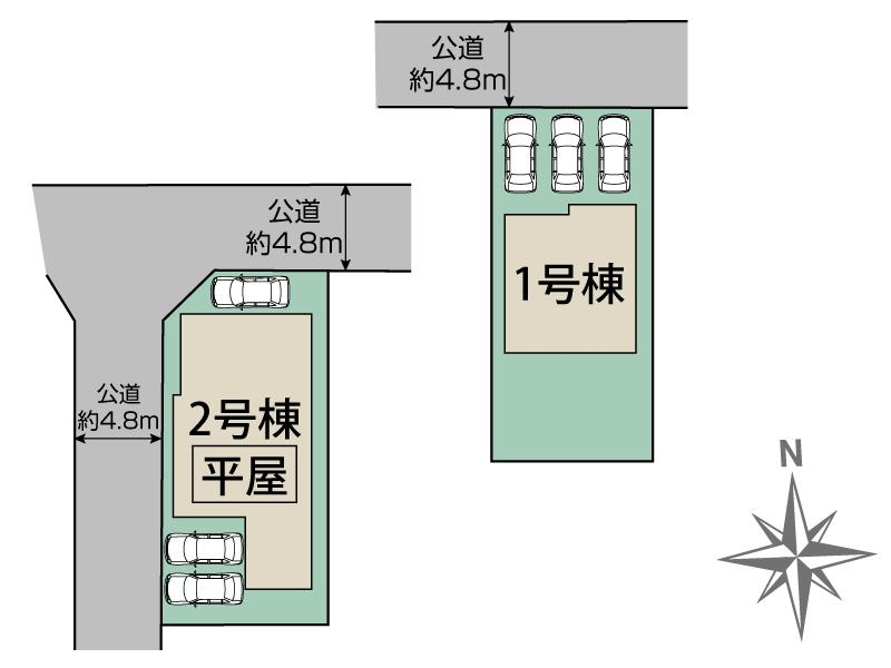 ブルーミングガーデン小野市神明町２棟の見取り図