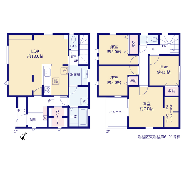 リーブルガーデン岩槻区東岩槻第６の見取り図