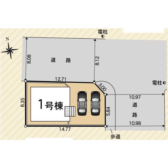 クレイドルガーデン島田市中溝 第2の見取り図