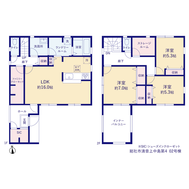 リーブルガーデン総社市清音上中島第４の見取り図