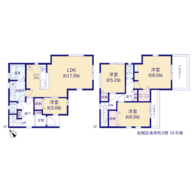 リーブルガーデン岩槻区美幸町２期の見取り図