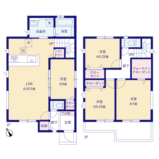 グラファーレ4333佐倉市中志津５７期２棟の見取り図