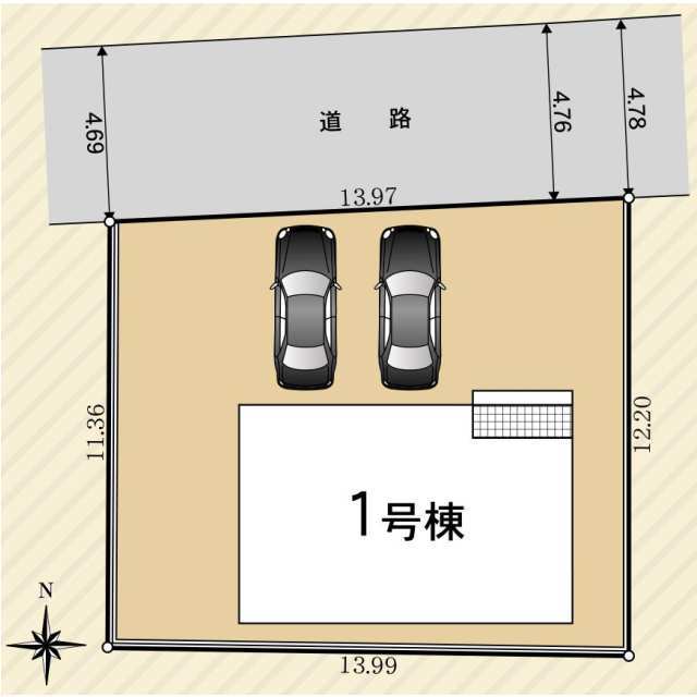 クレイドルガーデン奈良市南永井町 第3の見取り図