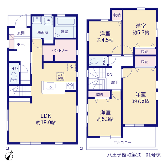 リーブルガーデン八王子館町第20の見取り図