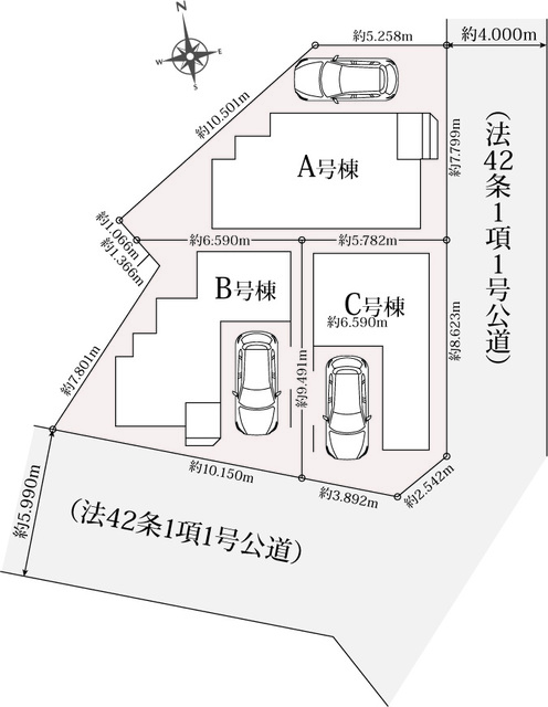 ハートフルタウン大阪東淀川区大道南2丁目322番の見取り図
