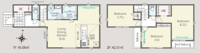 リナージュネクスジー杉並上井草２丁目　第１期の見取り図