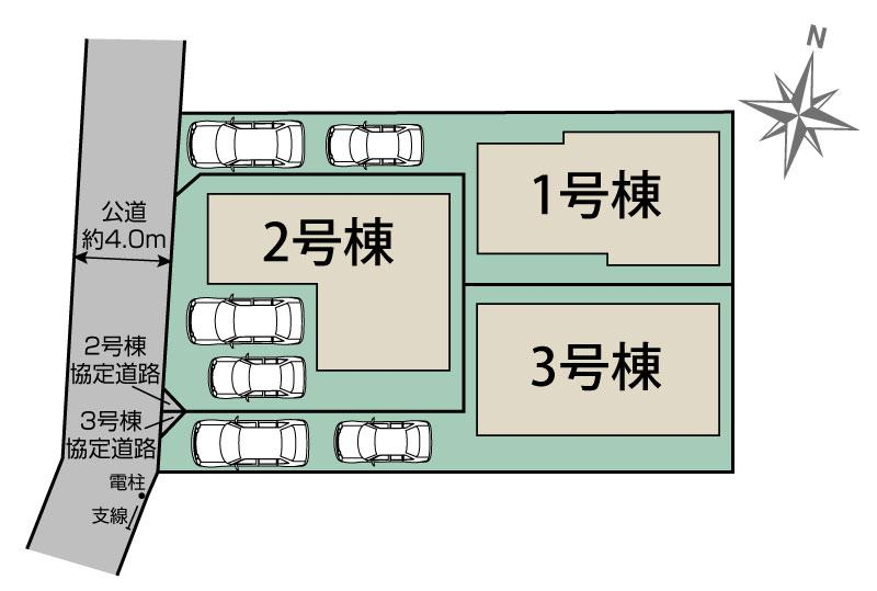 ブルーミングガーデン川口市源左衛門新田３棟の見取り図
