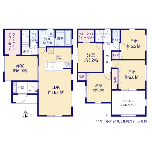 リーブルガーデンいなべ市大安町丹生川第２の見取り図