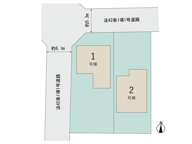 【販売中物件：1号棟、2号棟】