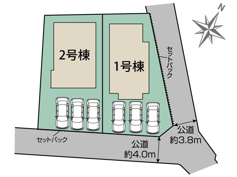 ブルーミングガーデン那珂川市片縄西４丁目２棟の見取り図