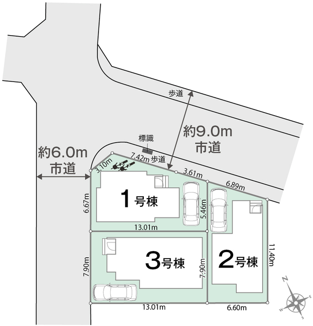 リナージュ袖ケ浦市長浦駅前１丁目０１期の見取り図