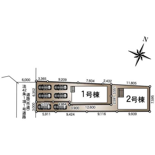 クレイドルガーデン大村市植松 第1の見取り図
