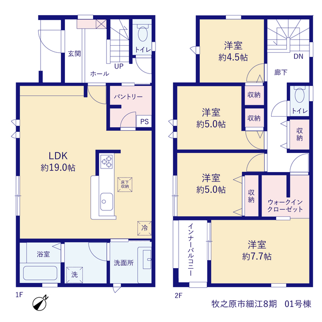 リーブルガーデン牧之原市細江８期の見取り図