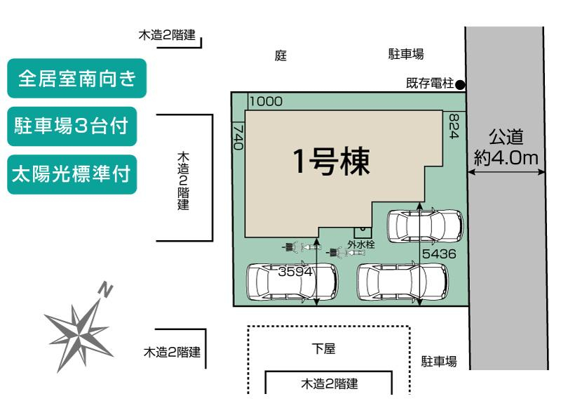 ブルーミングガーデン桶川市下日出谷１２期１棟の見取り図