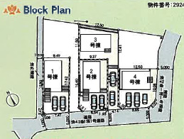 【販売中物件：1号棟、2号棟、3号棟、4号棟】