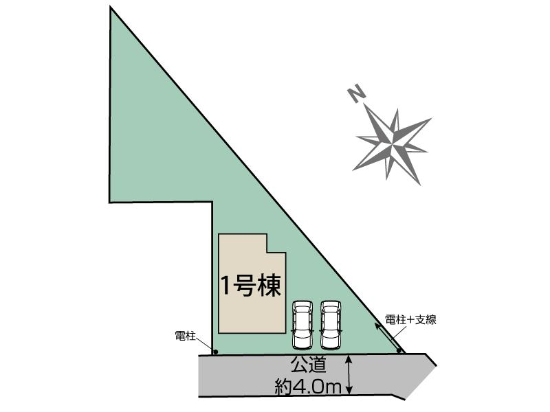 鴻巣市箕田1棟 区画図 【販売中物件：1号棟】