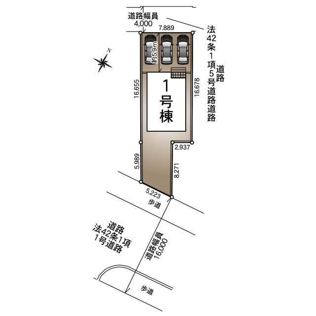 クレイドルガーデン見附市学校町 第1の見取り図