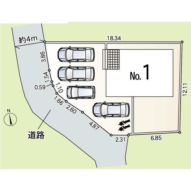 クレイドルガーデン佐野市赤見町 第4の見取り図