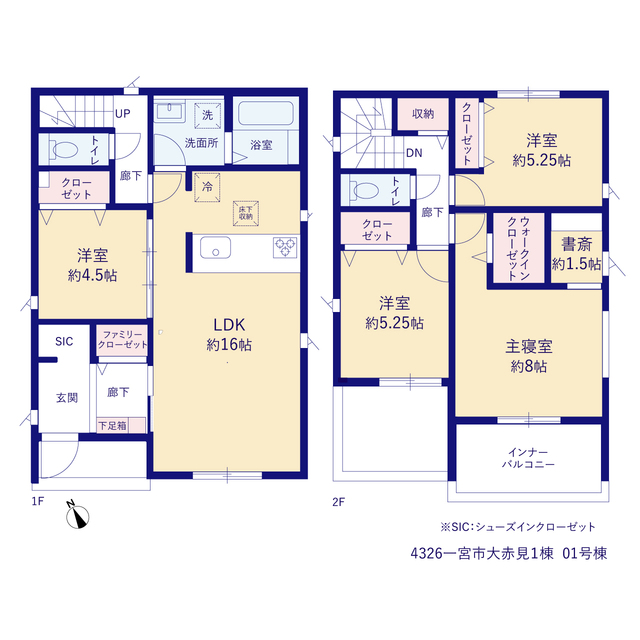 グラファーレ4326一宮市大赤見１棟の見取り図