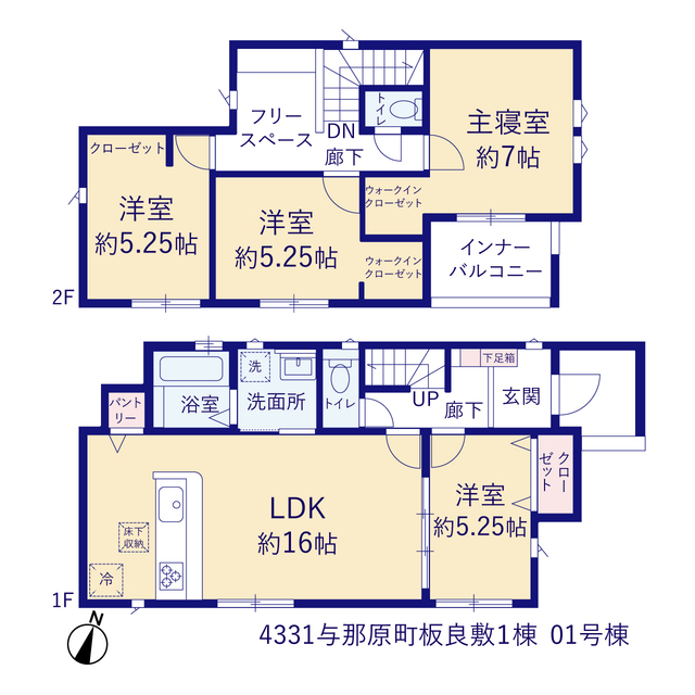 グラファーレ与那原町板良敷１棟の見取り図