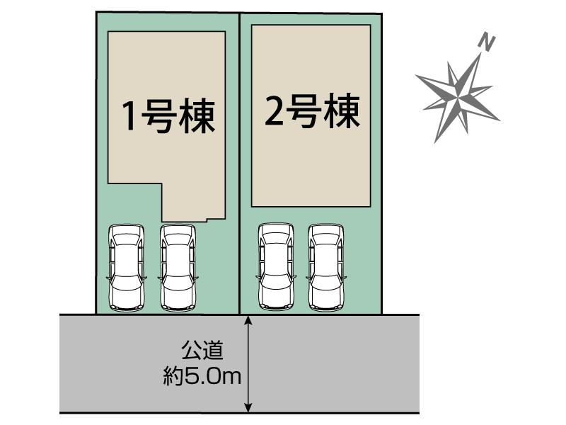ブルーミングガーデン糟屋郡篠栗町和田４丁目２棟の見取り図