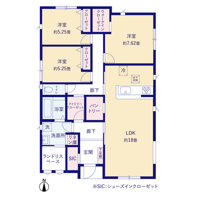 グラファーレ4349郡山市田村町６期３棟の見取り図
