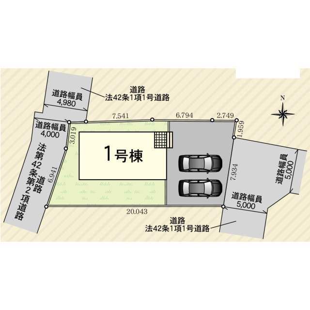 クレイドルガーデン日立市金沢町 第6の見取り図