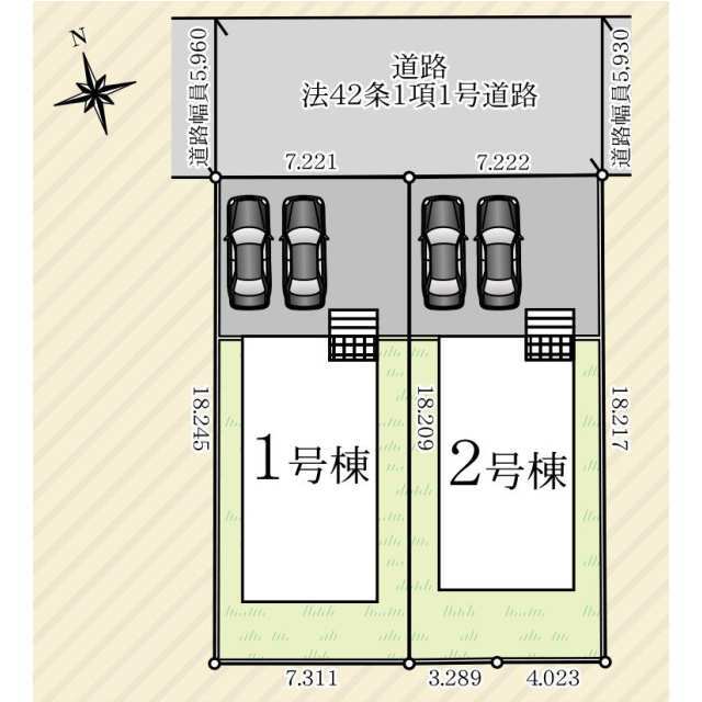 クレイドルガーデン仙台市青葉区中山 第18の見取り図