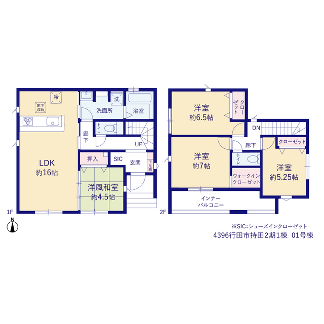 グラファーレ4396行田市持田２期１棟の見取り図