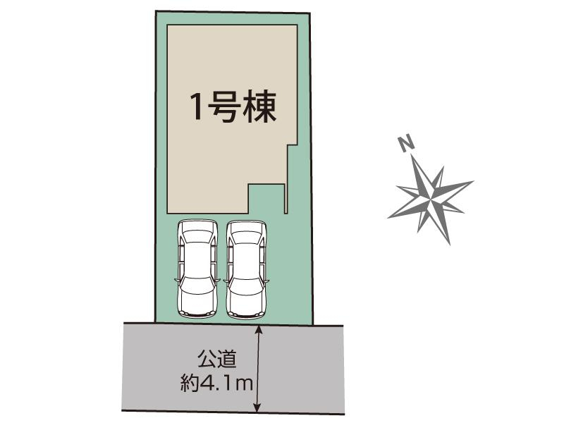 ブルーミングガーデン愛西市北一色町北田面２期１棟の見取り図