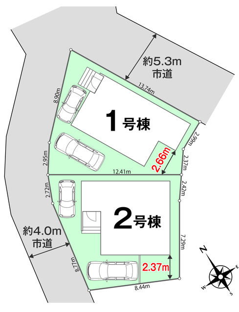 リナージュ八潮市浮塚０１期の見取り図