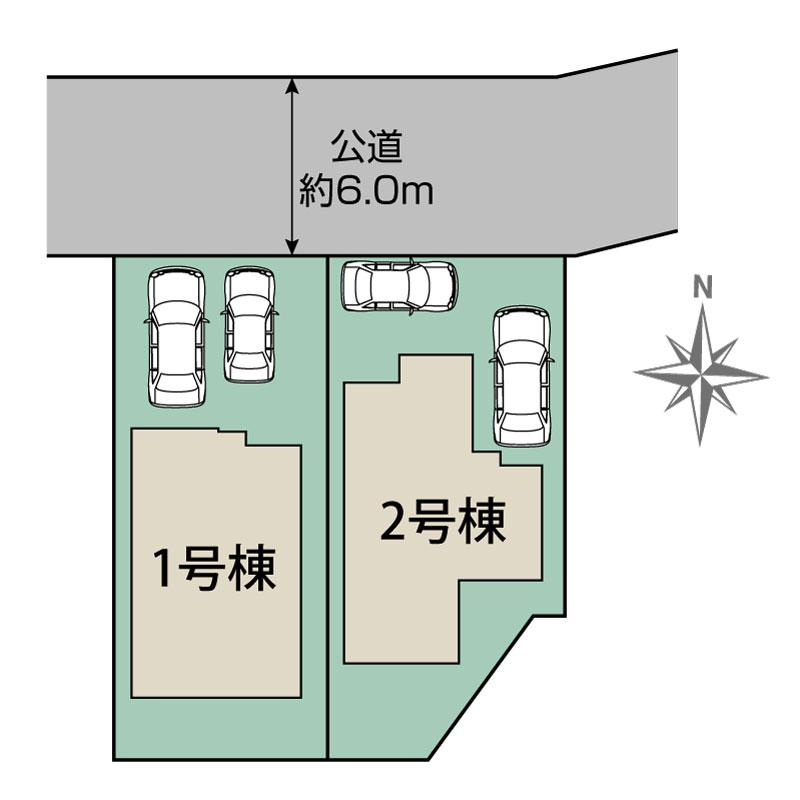 ブルーミングガーデン武蔵村山市中原２丁目２棟の見取り図