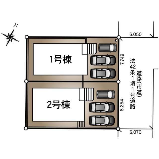 クレイドルガーデン大分市寒田南町 第1の見取り図
