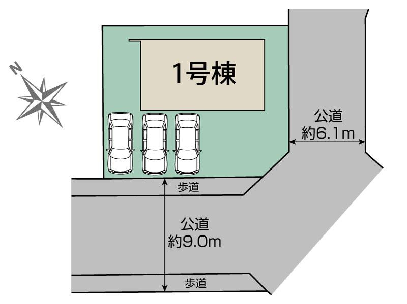 ブルーミングガーデン東広島市黒瀬楢原北２丁目１棟の見取り図