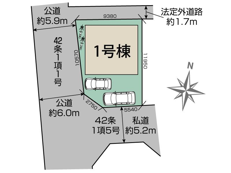ブルーミングガーデン大津市秋葉台１棟の見取り図