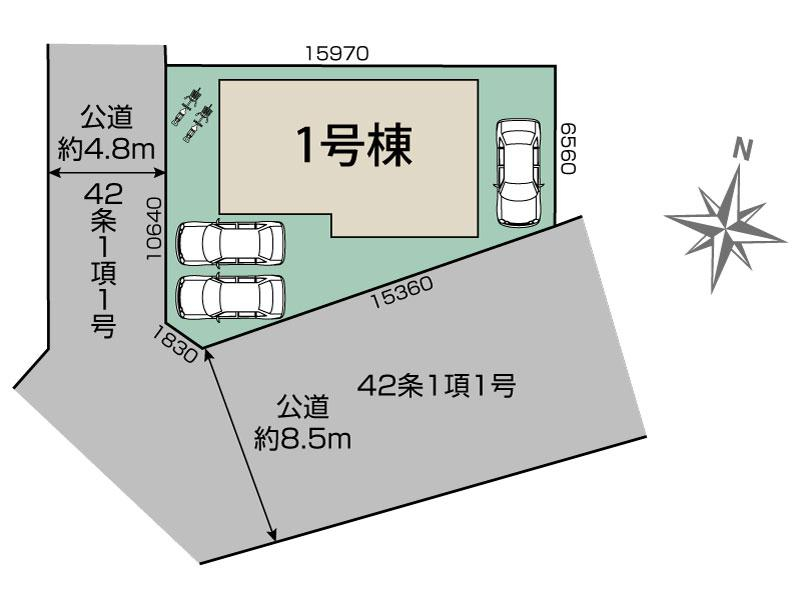 東近江市長勝寺町1棟 区画図 【販売中物件：1号棟】