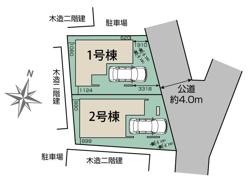 ブルーミングガーデンさいたま市浦和区木崎２丁目３期２棟の見取り図