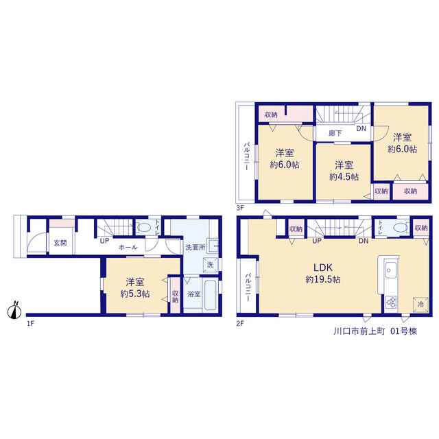 リーブルガーデン川口市前上町の見取り図