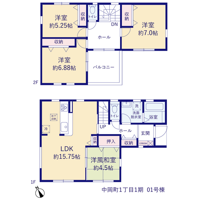リーブルガーデン中岡町１丁目１期の見取り図