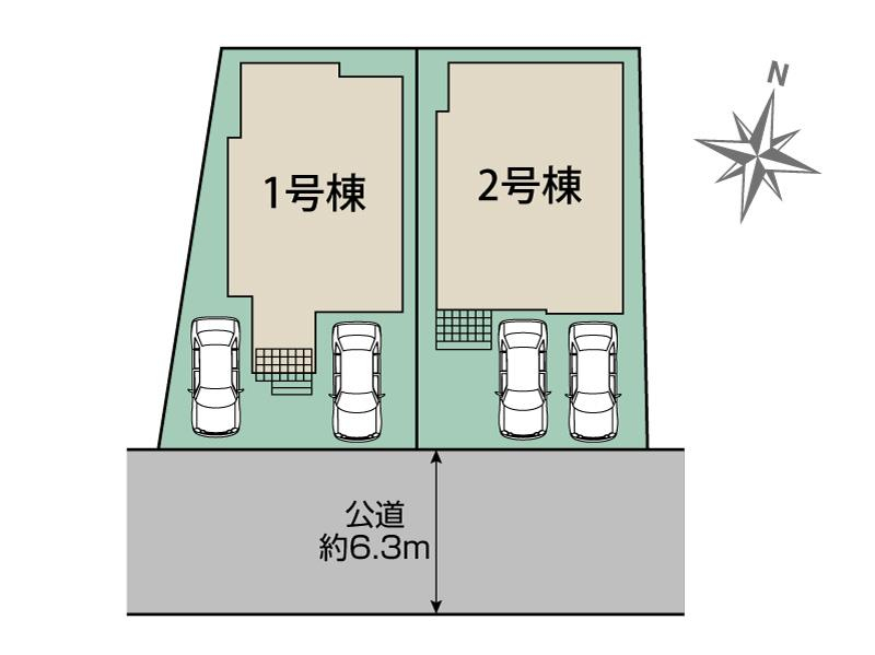 ブルーミングガーデン北九州市門司区藤松２丁目２棟の見取り図