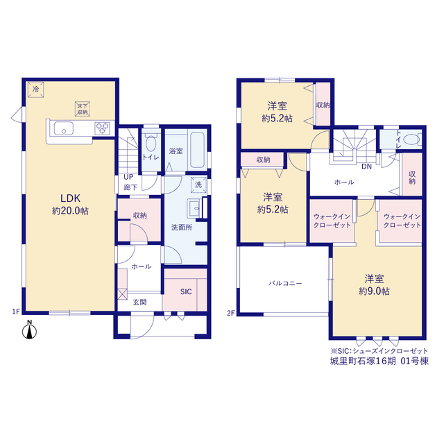 リーブルガーデン城里町石塚１６期の見取り図