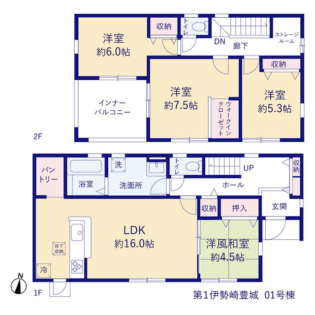 リーブルガーデン第１伊勢崎豊城の見取り図