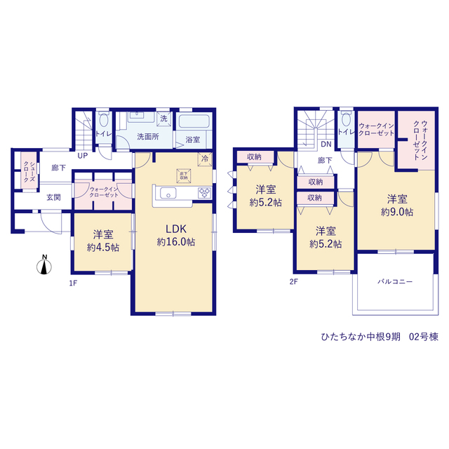 リーブルガーデンひたちなか中根９期の見取り図