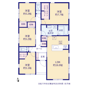 リーブルガーデン浜松市中央区舞阪町浜田５９期の見取り図