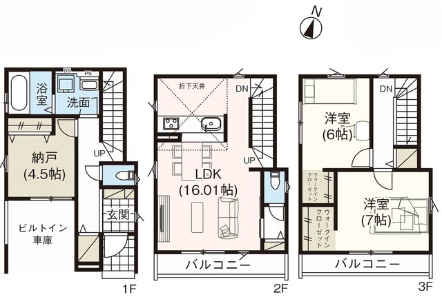 グラファーレ4319さいたま市植竹町２期３棟の見取り図