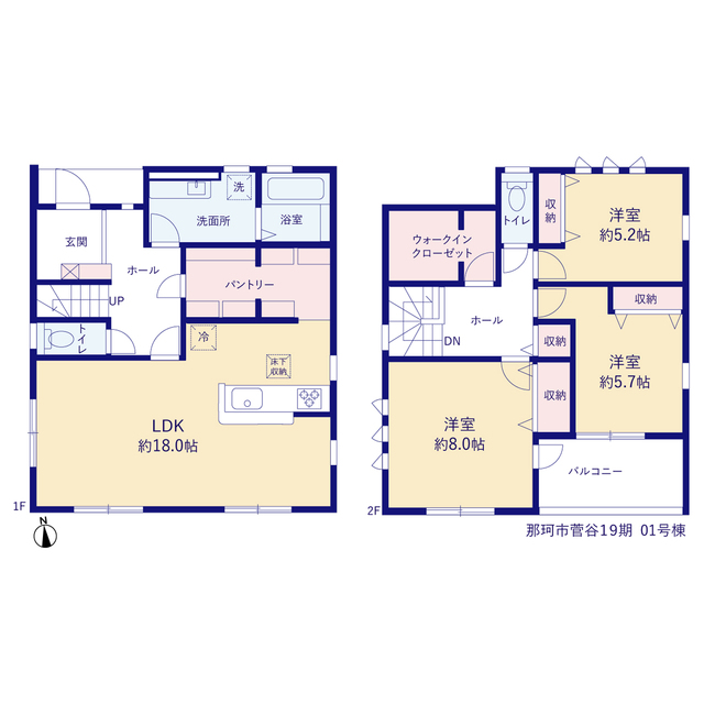 リーブルガーデン那珂市菅谷１９期の見取り図